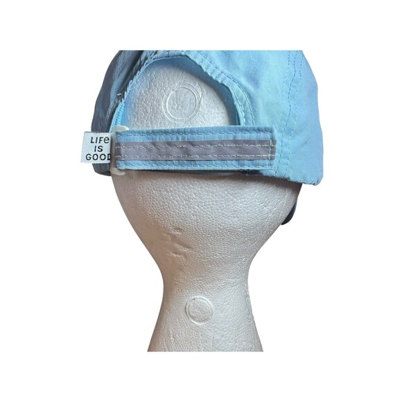 Womens Life is Good Breathable Blue Baseball Cap Hat Reflective Adjustable Strap - Picture 5 of 6